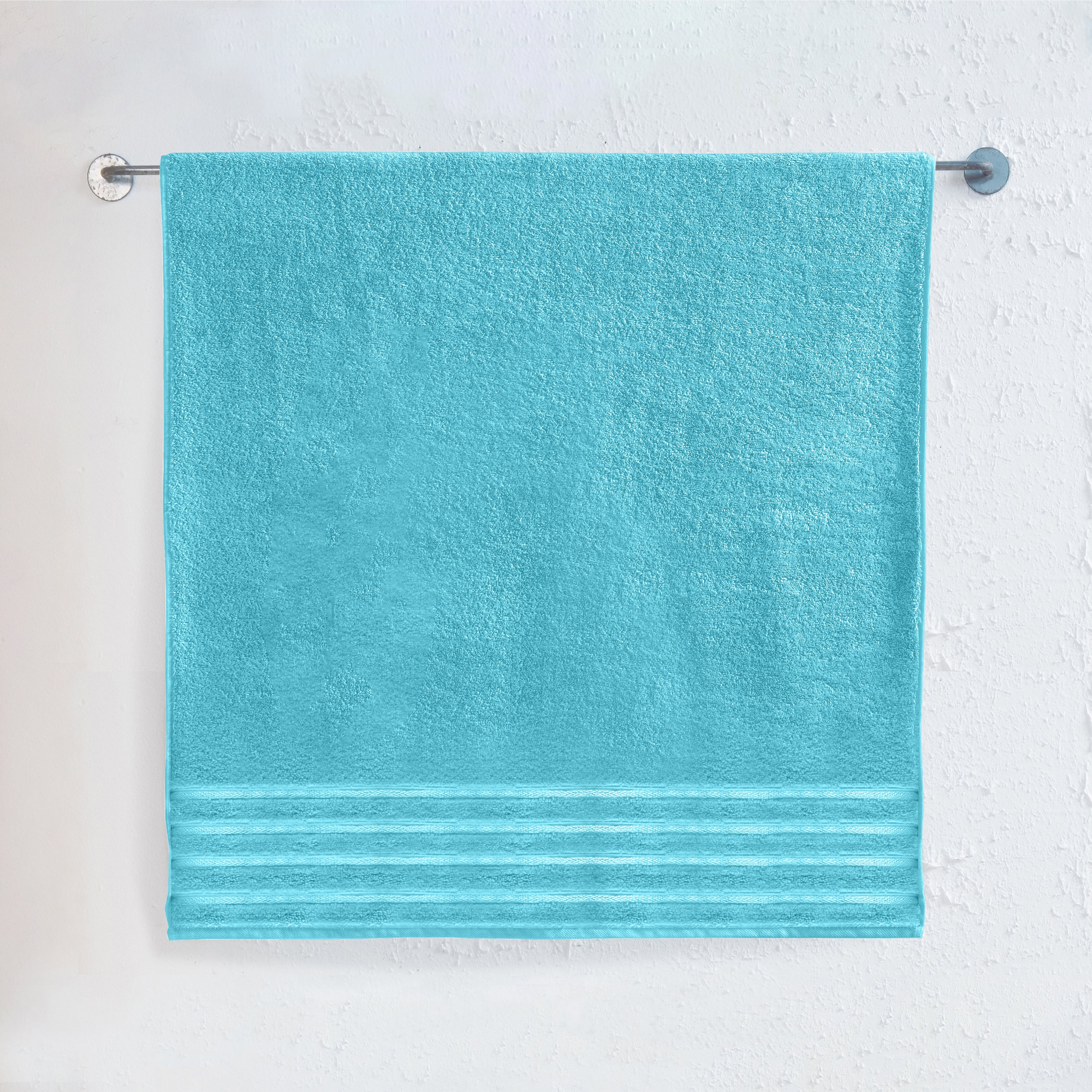 1-Piece Premium Turkish Cotton 4 Lines Stripe Jumbo Towel, 35x 70 inch