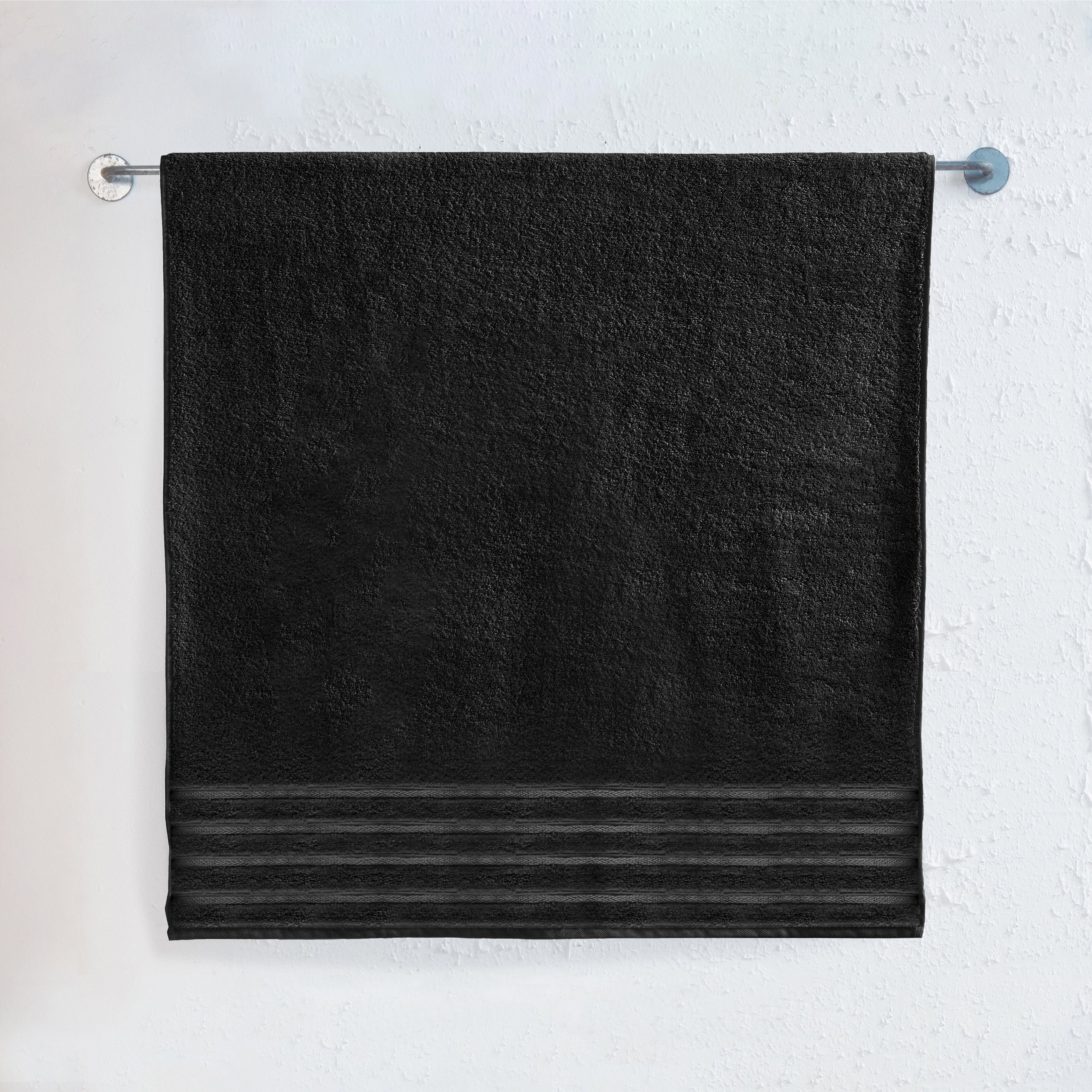 1-Piece Premium Turkish Cotton 4 Lines Stripe Jumbo Towel, 35x 70 inch