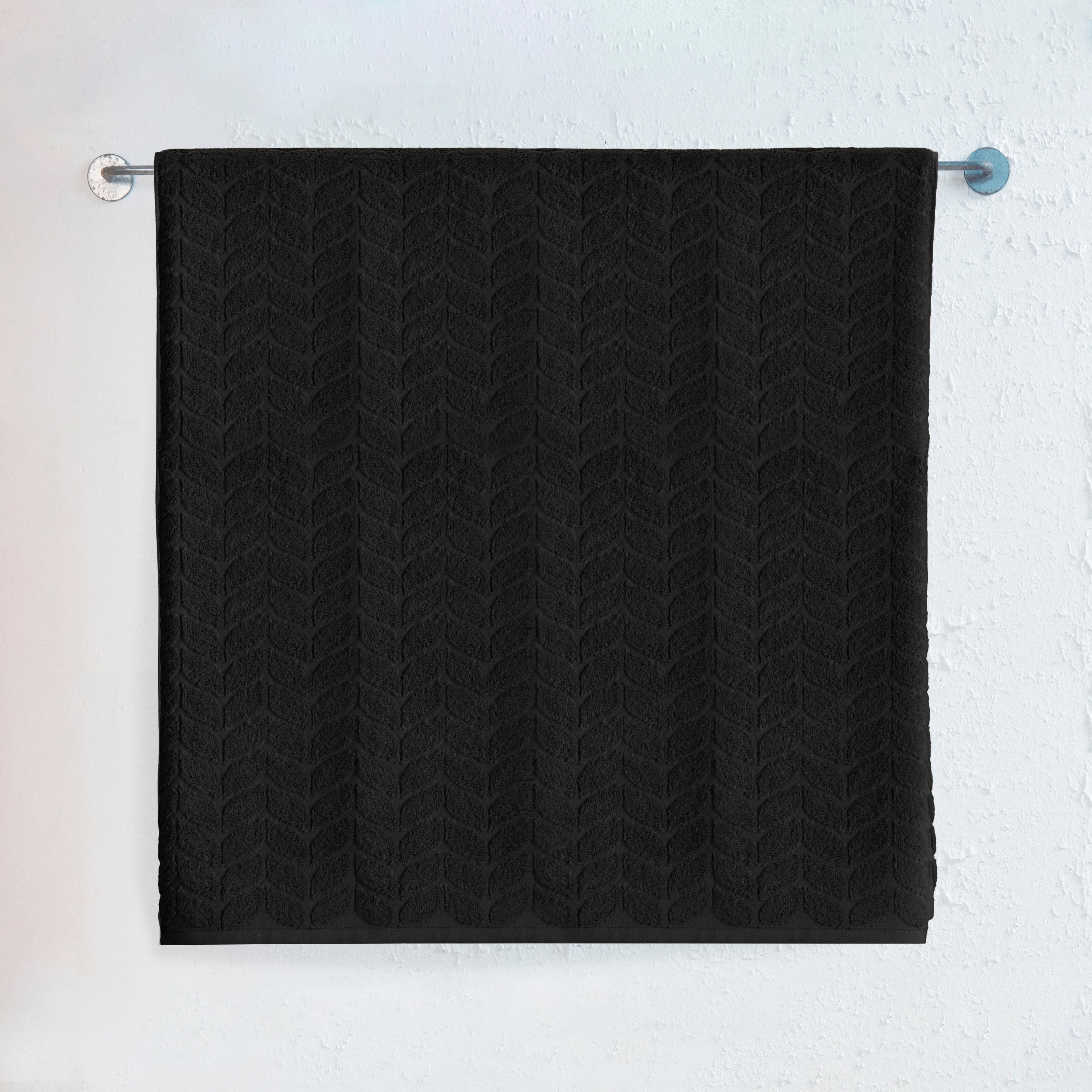 1-Piece Premium Turkish Cotton Braided Jumbo Towel, 35x 70 inch