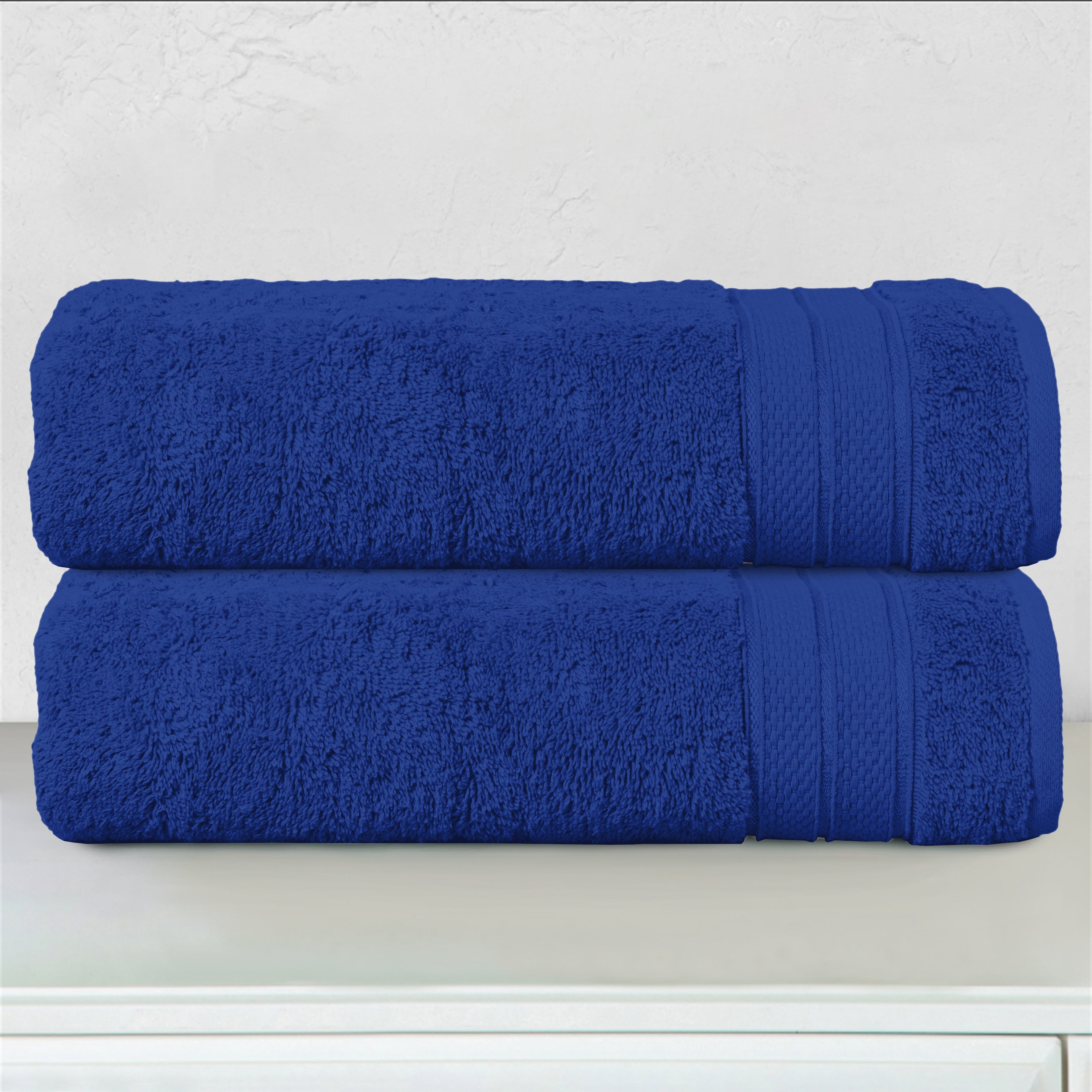 2-Pack Turkish Cotton Three Line Popcorn Bath Towel Set, 27 x 54 inch