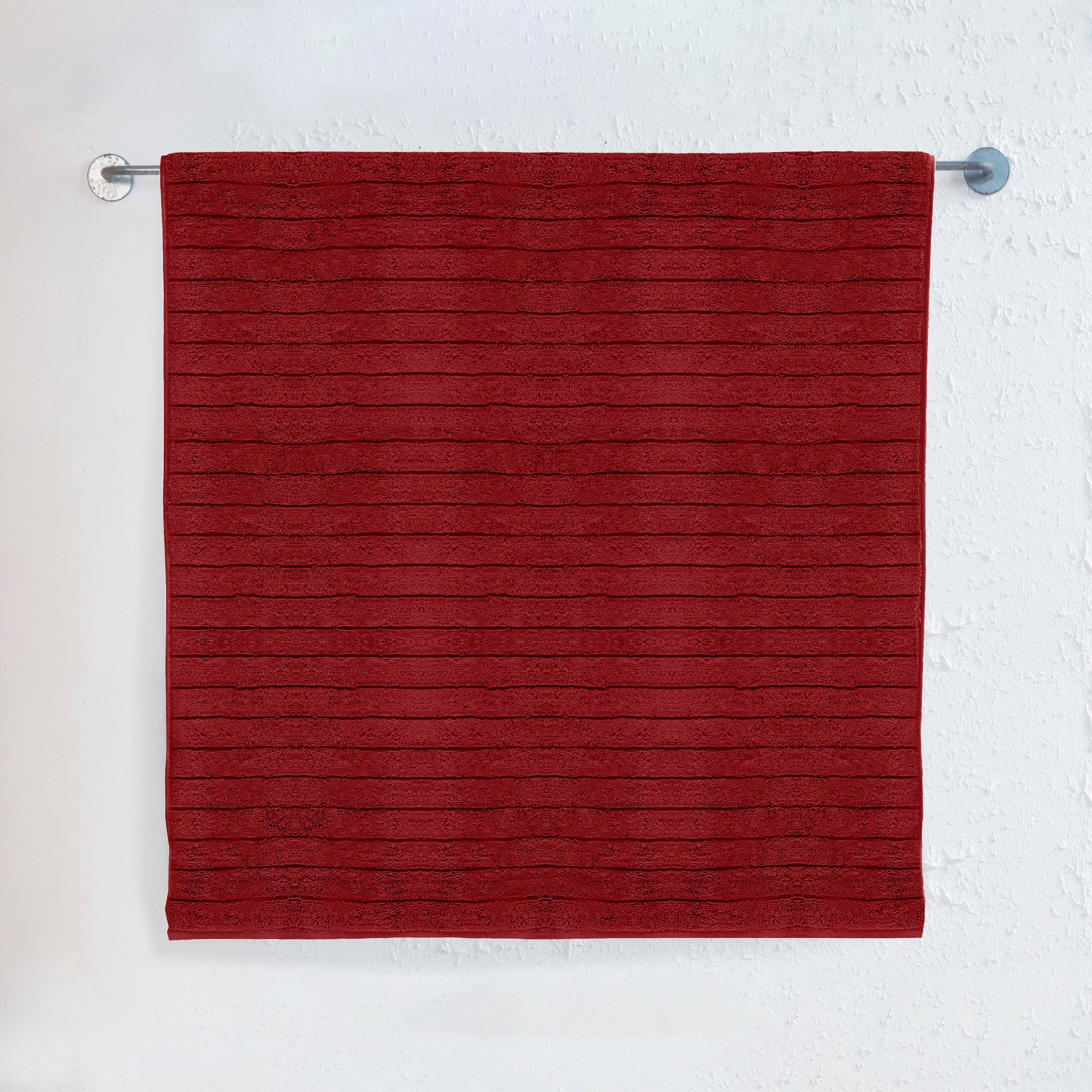1-Piece Premium Turkish Cotton Corduroy Stripe Jumbo Towel, 35x 70 inch