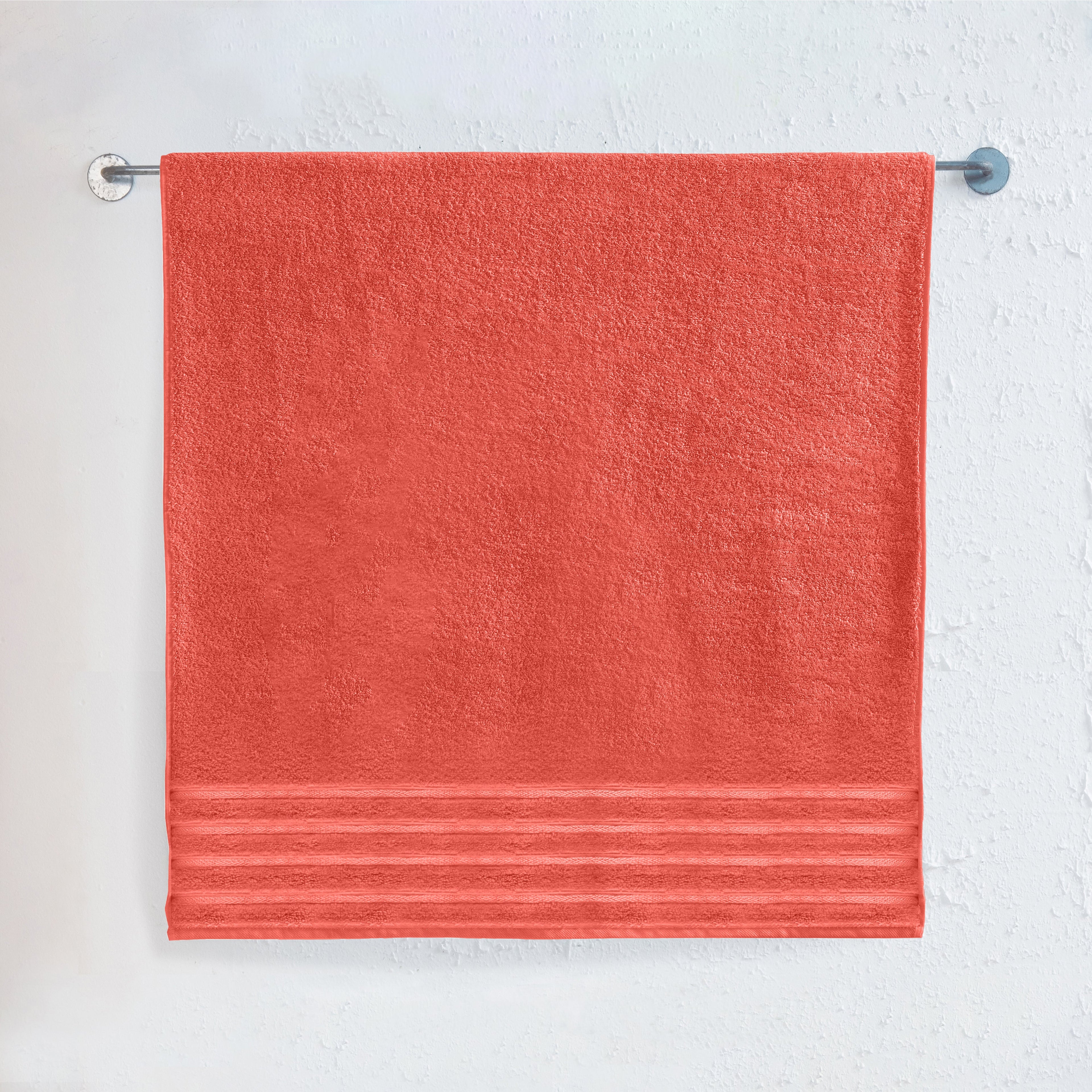 1-Piece Premium Turkish Cotton 4 Lines Stripe Jumbo Towel, 35x 70 inch