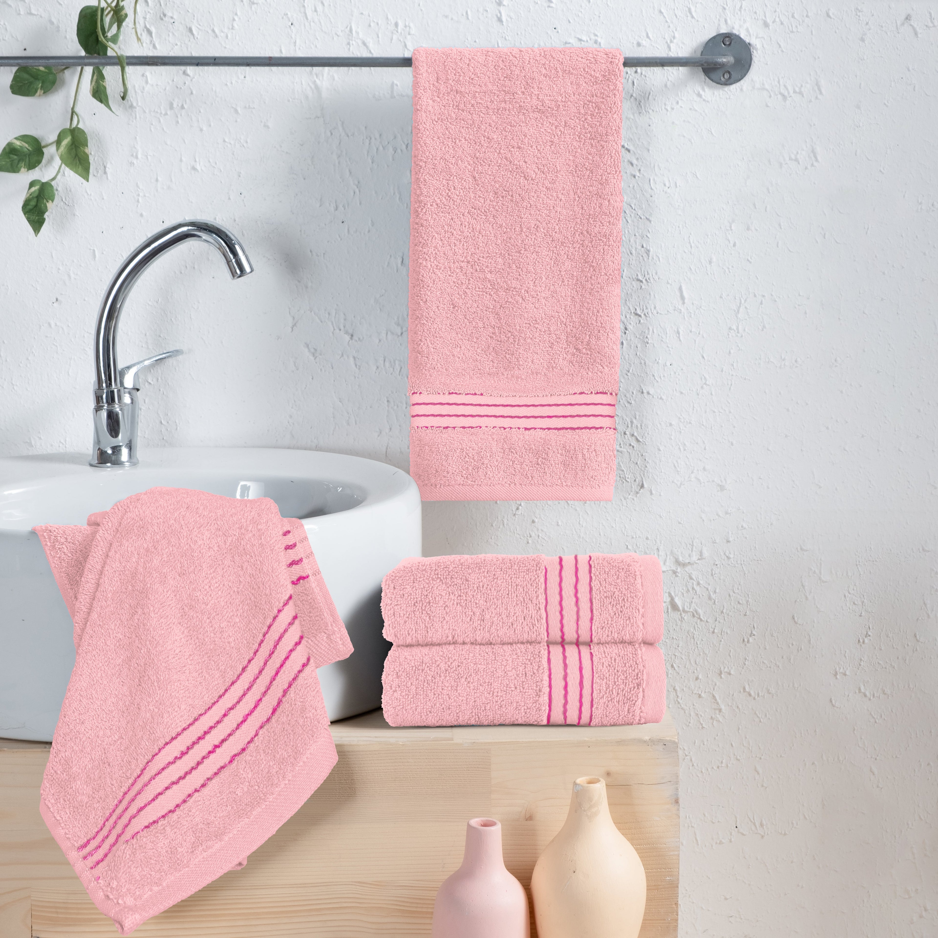 4-Pack Premium Turkish Cotton Hand Towel Set, 16 x 28 inch