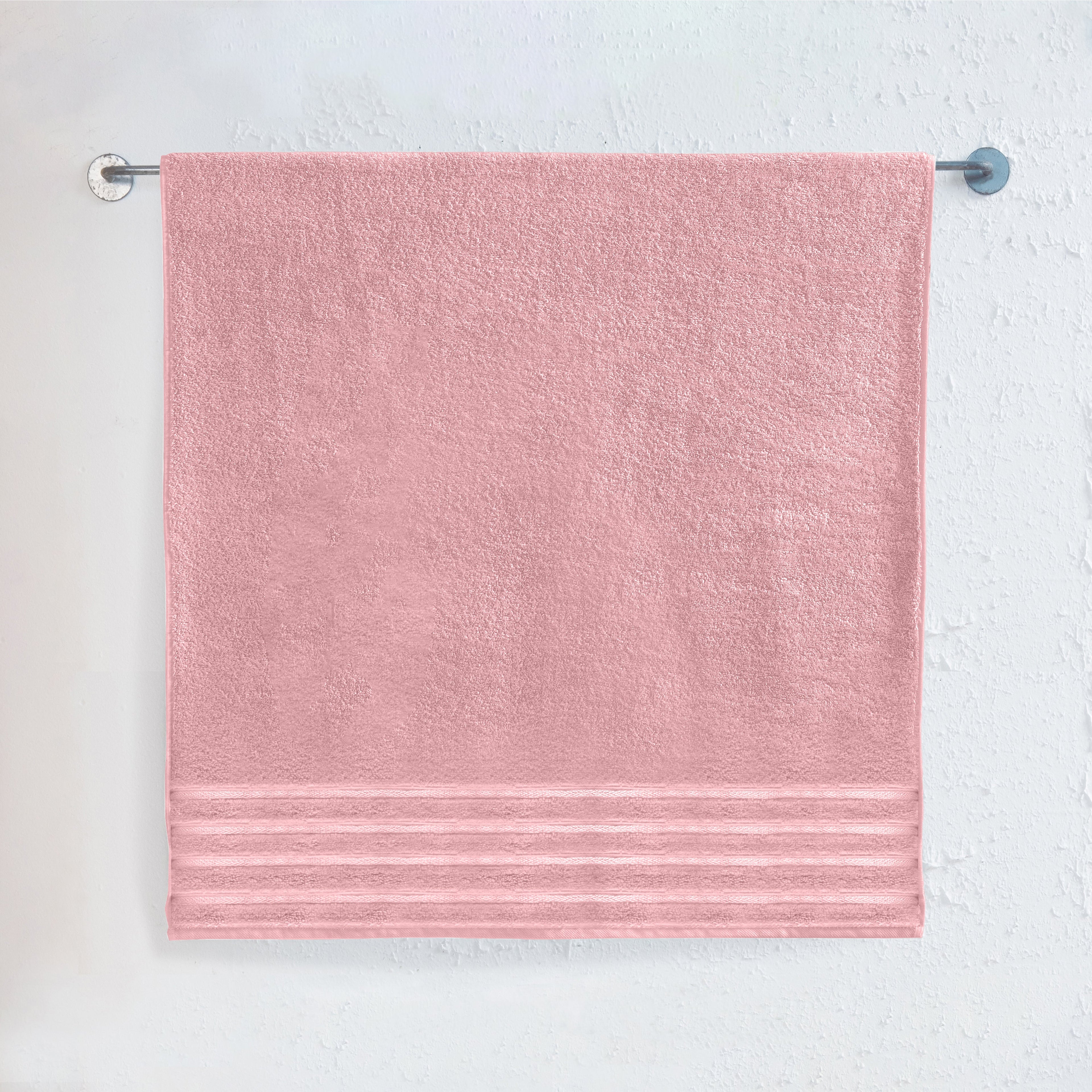 1-Piece Premium Turkish Cotton 4 Lines Stripe Jumbo Towel, 35x 70 inch