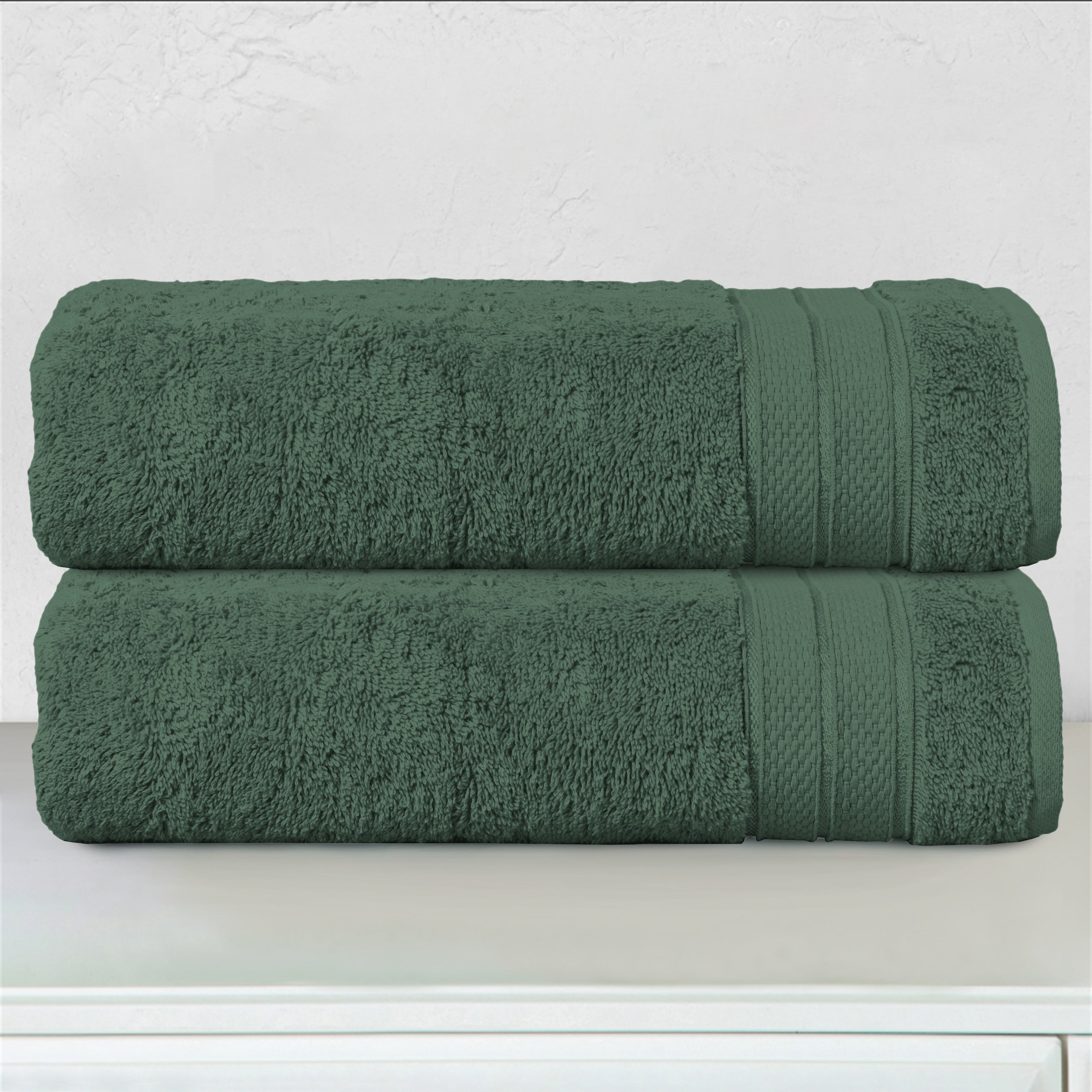 2-Pack Turkish Cotton Three Line Popcorn Bath Towel Set, 27 x 54 inch