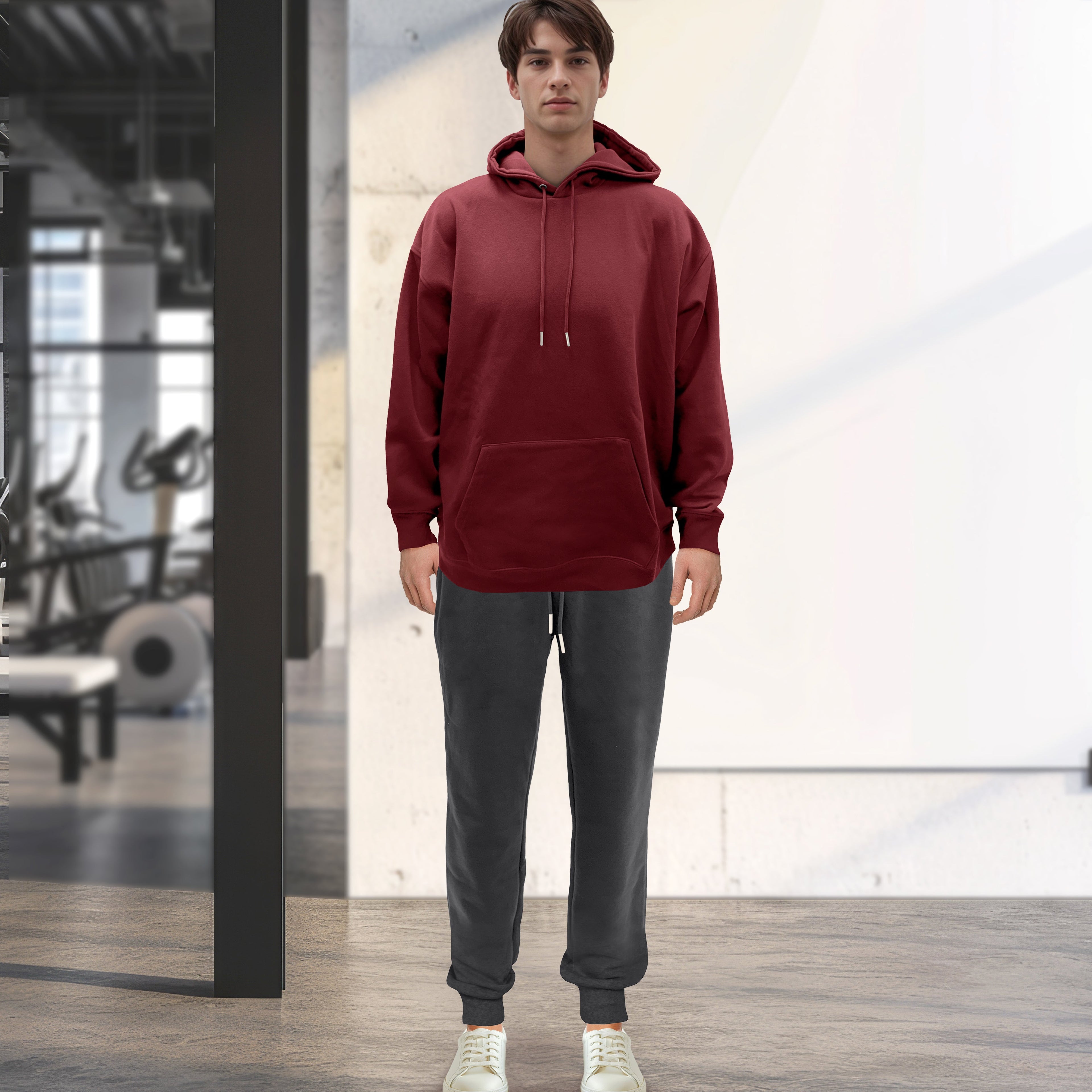 Cotton Active Men Tracksuit 2 Piece Set Athletic Jogging Sweatsuits