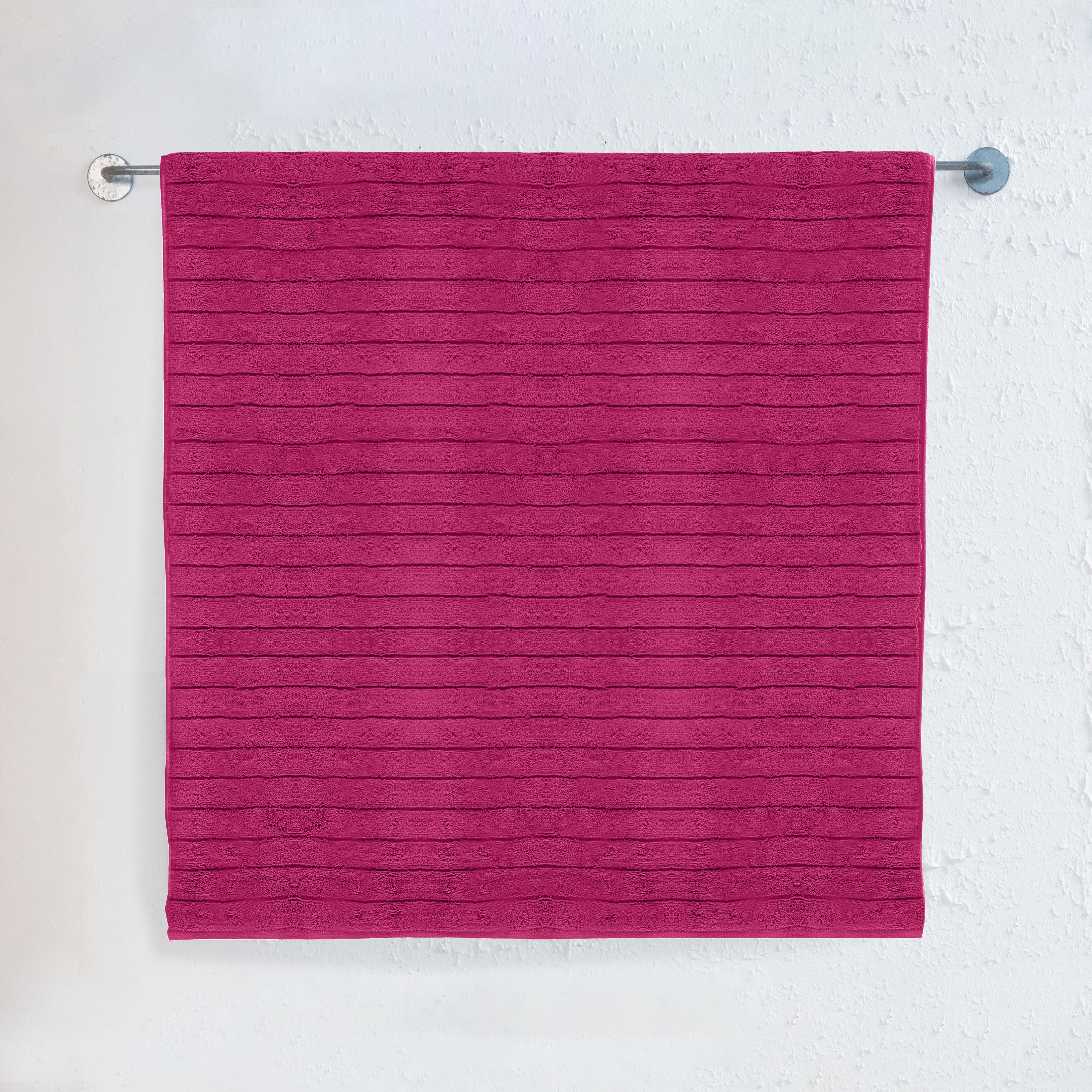 1-Piece Premium Turkish Cotton Corduroy Stripe Jumbo Towel, 35x 70 inch