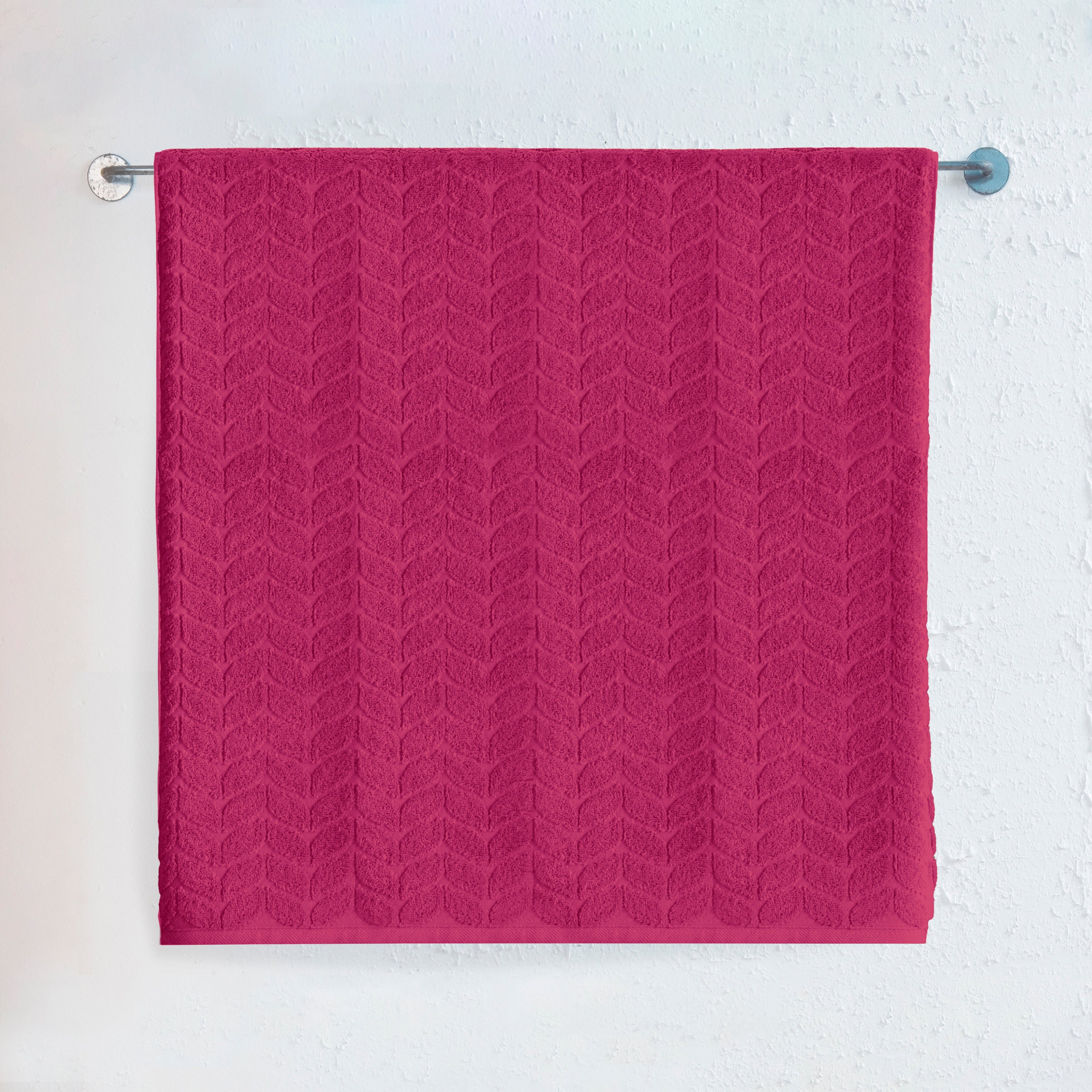 1-Piece Premium Turkish Cotton Braided Jumbo Towel, 35x 70 inch