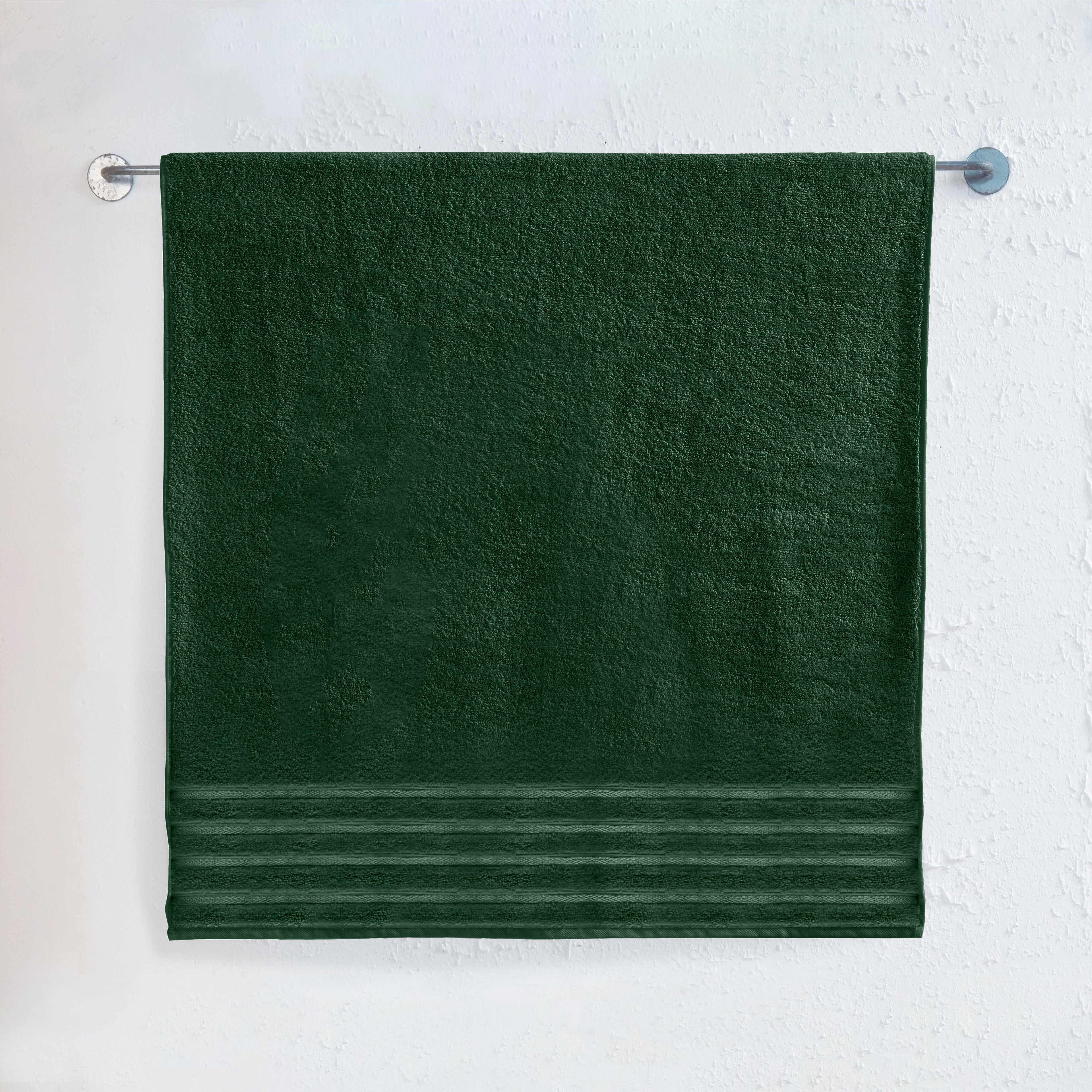 1-Piece Premium Turkish Cotton 4 Lines Stripe Jumbo Towel, 35x 70 inch