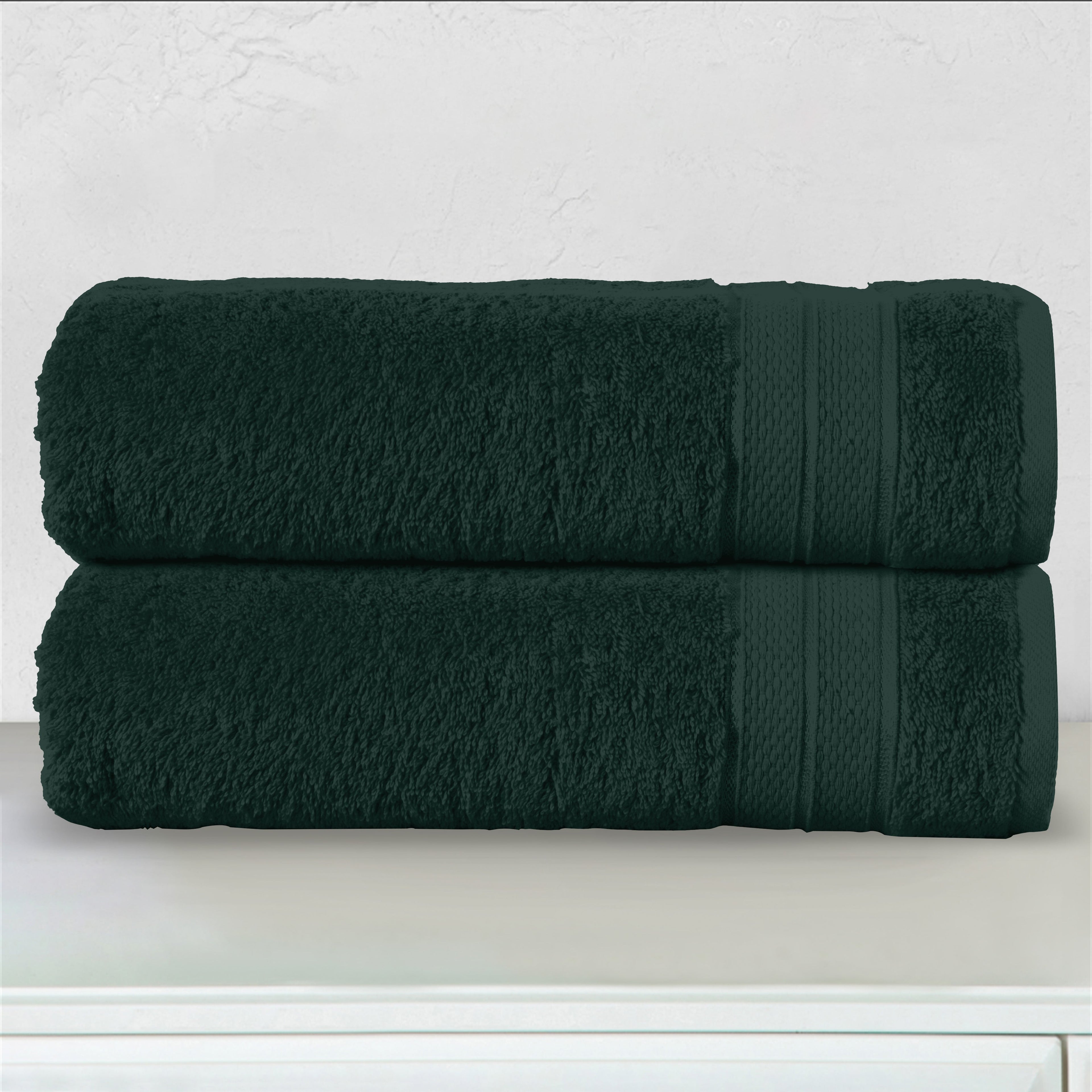 2-Pack Turkish Cotton Three Line Popcorn Bath Towel Set, 27 x 54 inch