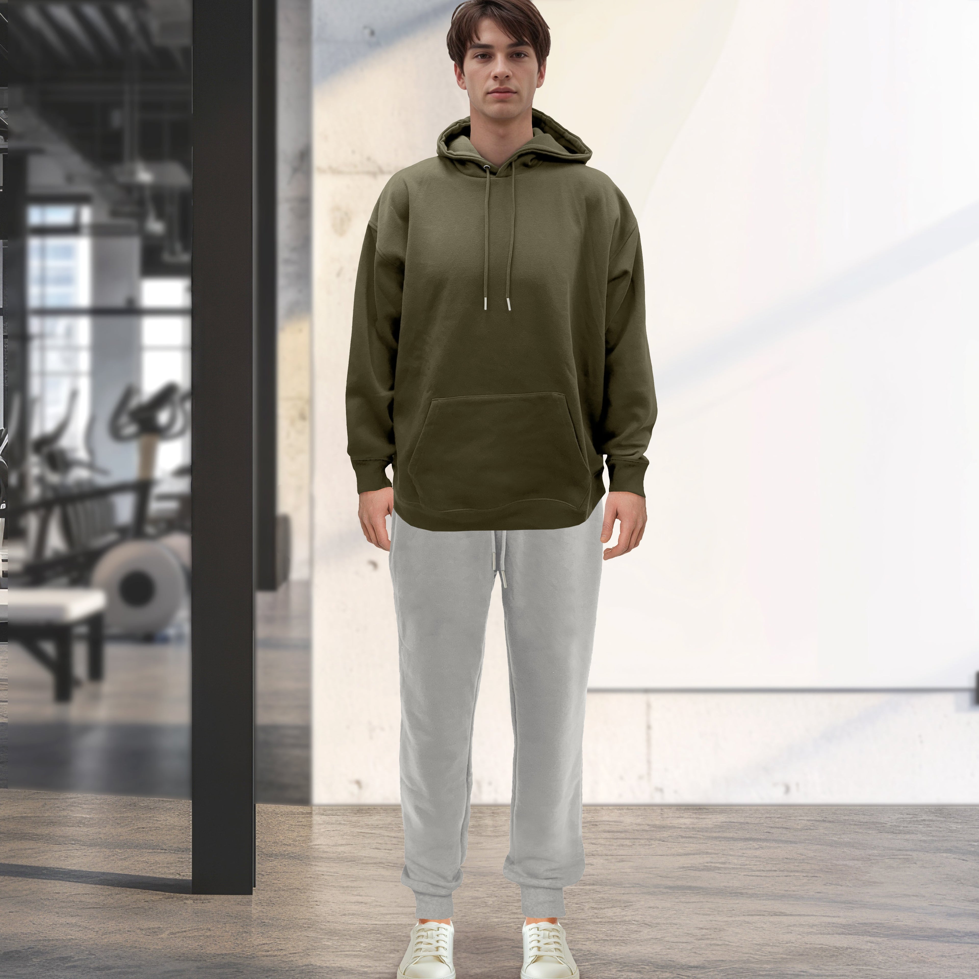 Cotton Active Men Tracksuit 2 Piece Set Athletic Jogging Sweatsuits
