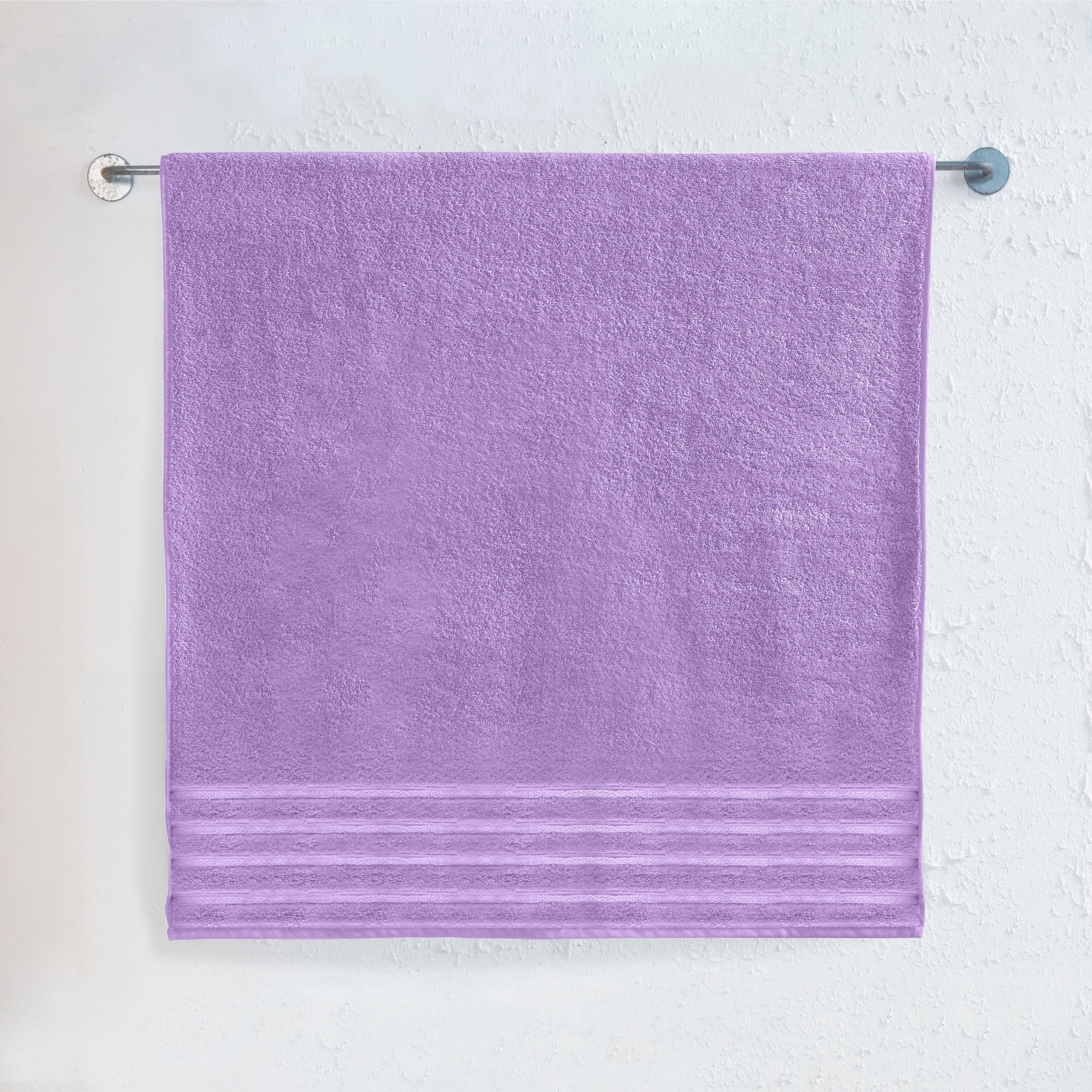 1-Piece Premium Turkish Cotton 4 Lines Stripe Jumbo Towel, 35x 70 inch