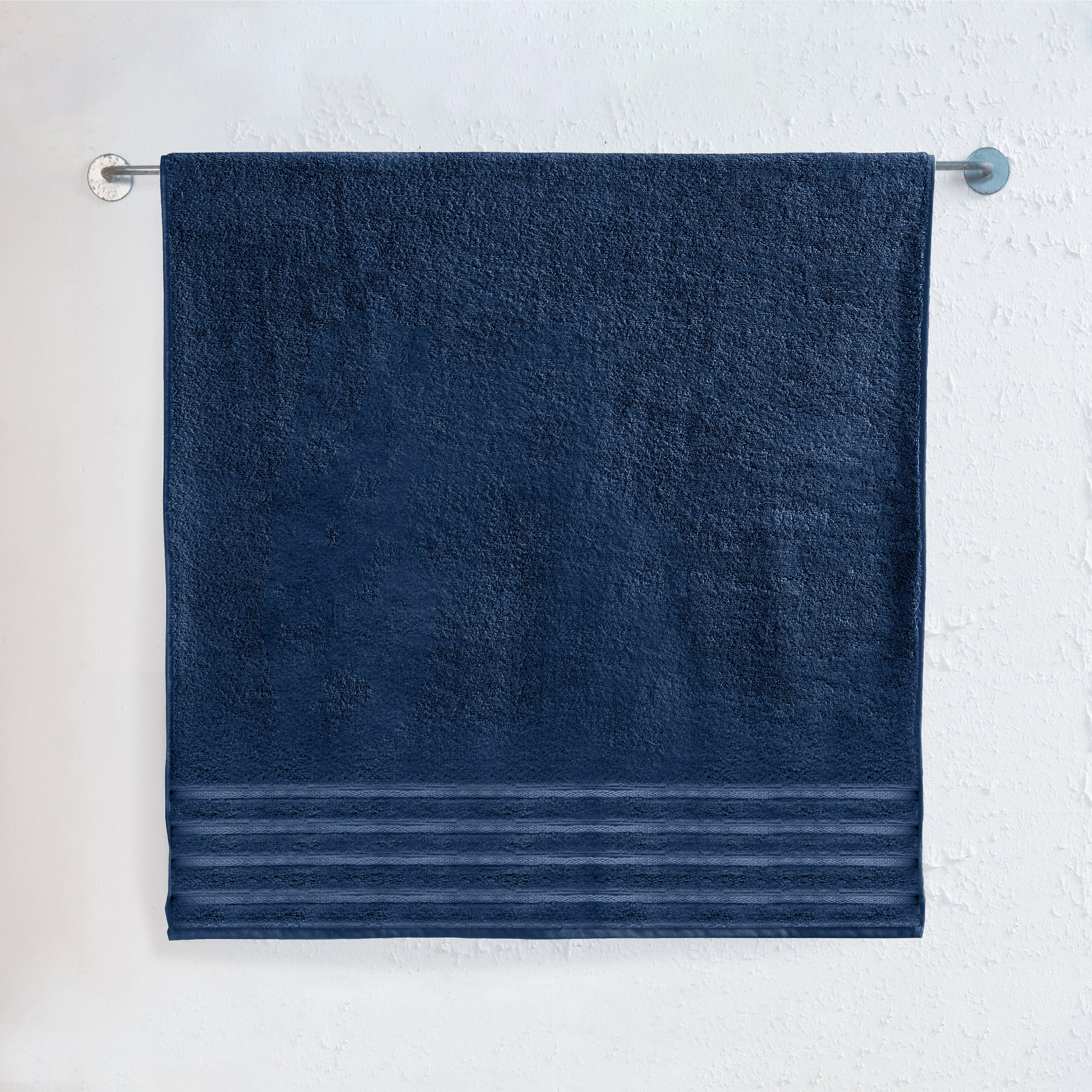1-Piece Premium Turkish Cotton 4 Lines Stripe Jumbo Towel, 35x 70 inch