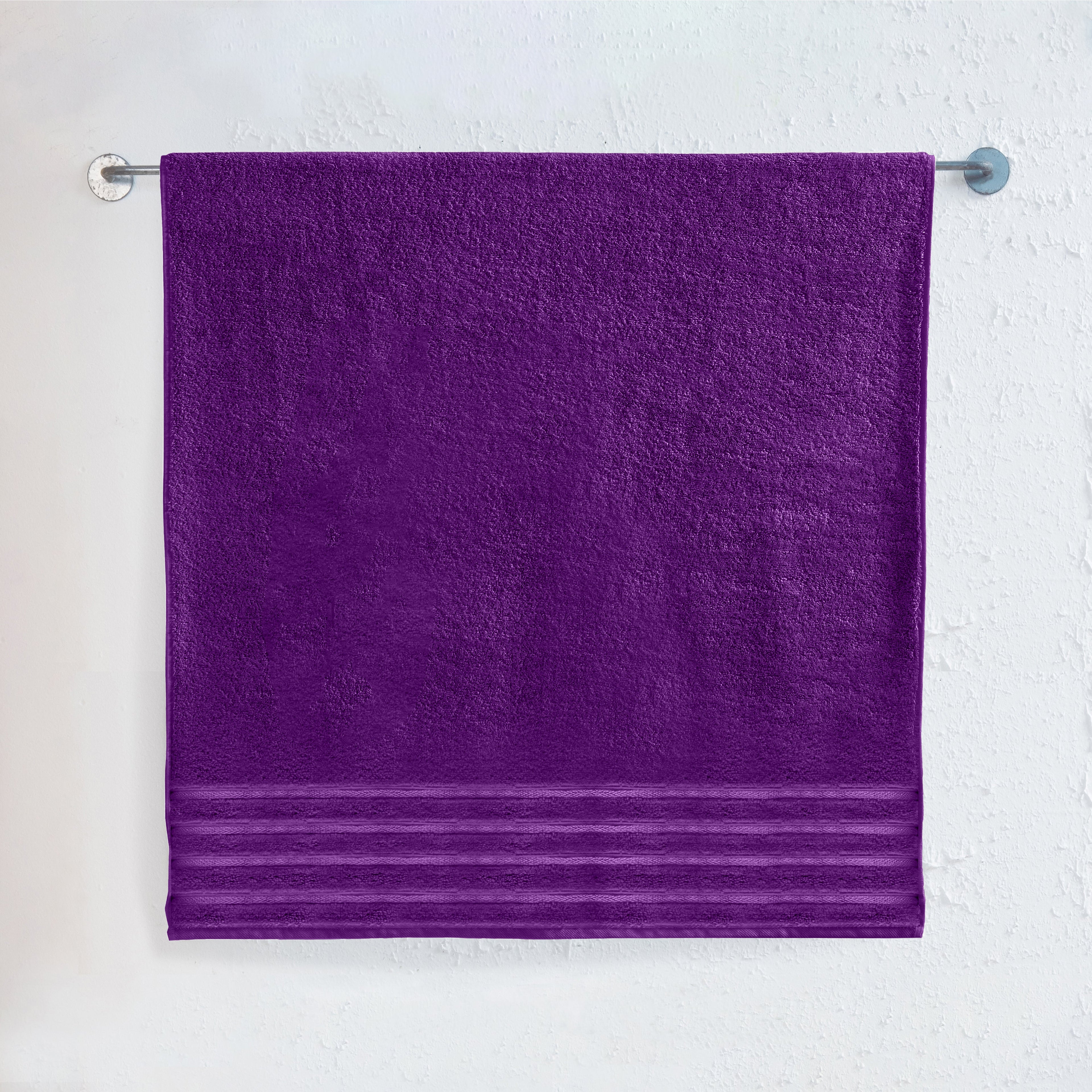 1-Piece Premium Turkish Cotton 4 Lines Stripe Jumbo Towel, 35x 70 inch