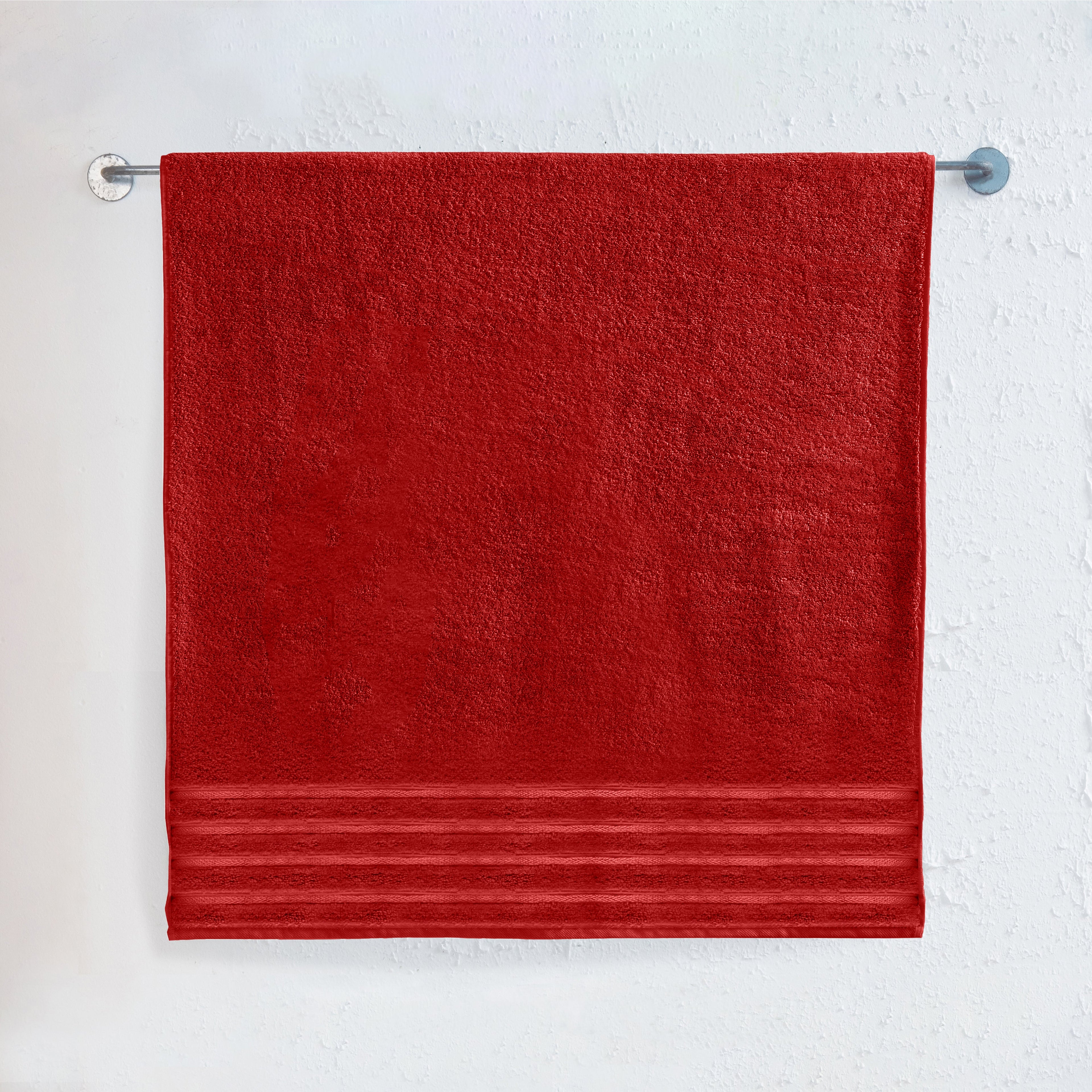 1-Piece Premium Turkish Cotton 4 Lines Stripe Jumbo Towel, 35x 70 inch