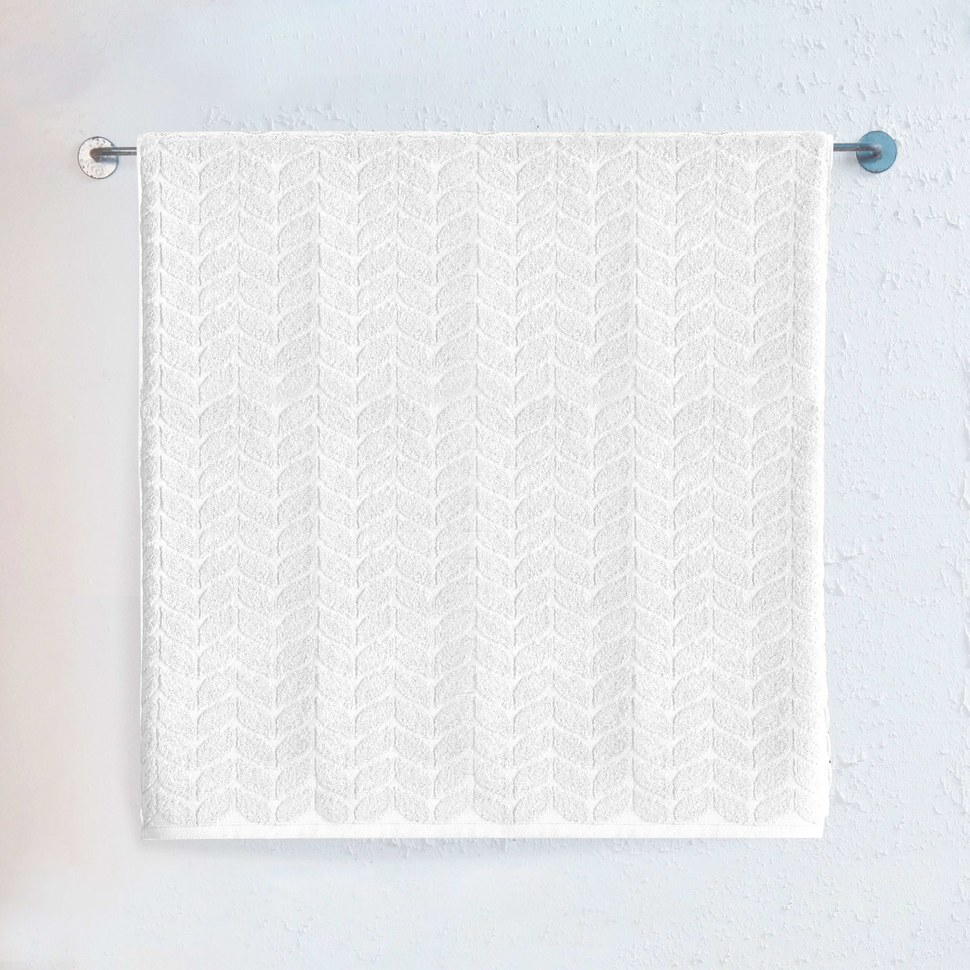 1-Piece Premium Turkish Cotton Braided Jumbo Towel, 35x 70 inch