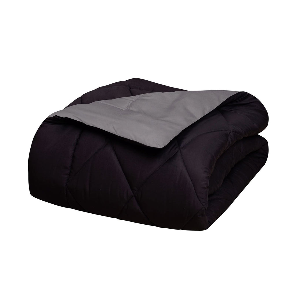 3-Piece Reversible Diamond Stitched Comforter & Shams