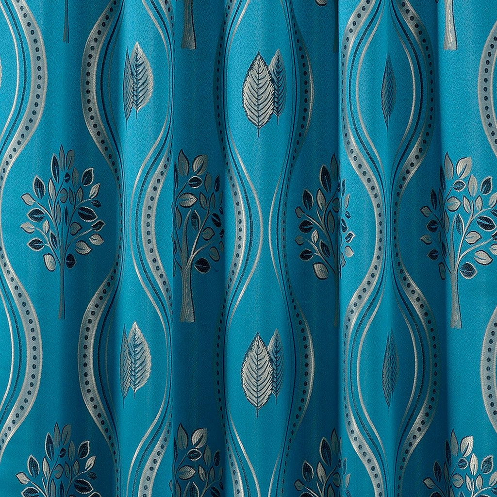 Set of 2 Aurora Curtain Panels- Attached Valance - Rod Pocket- 54" W x 84" L