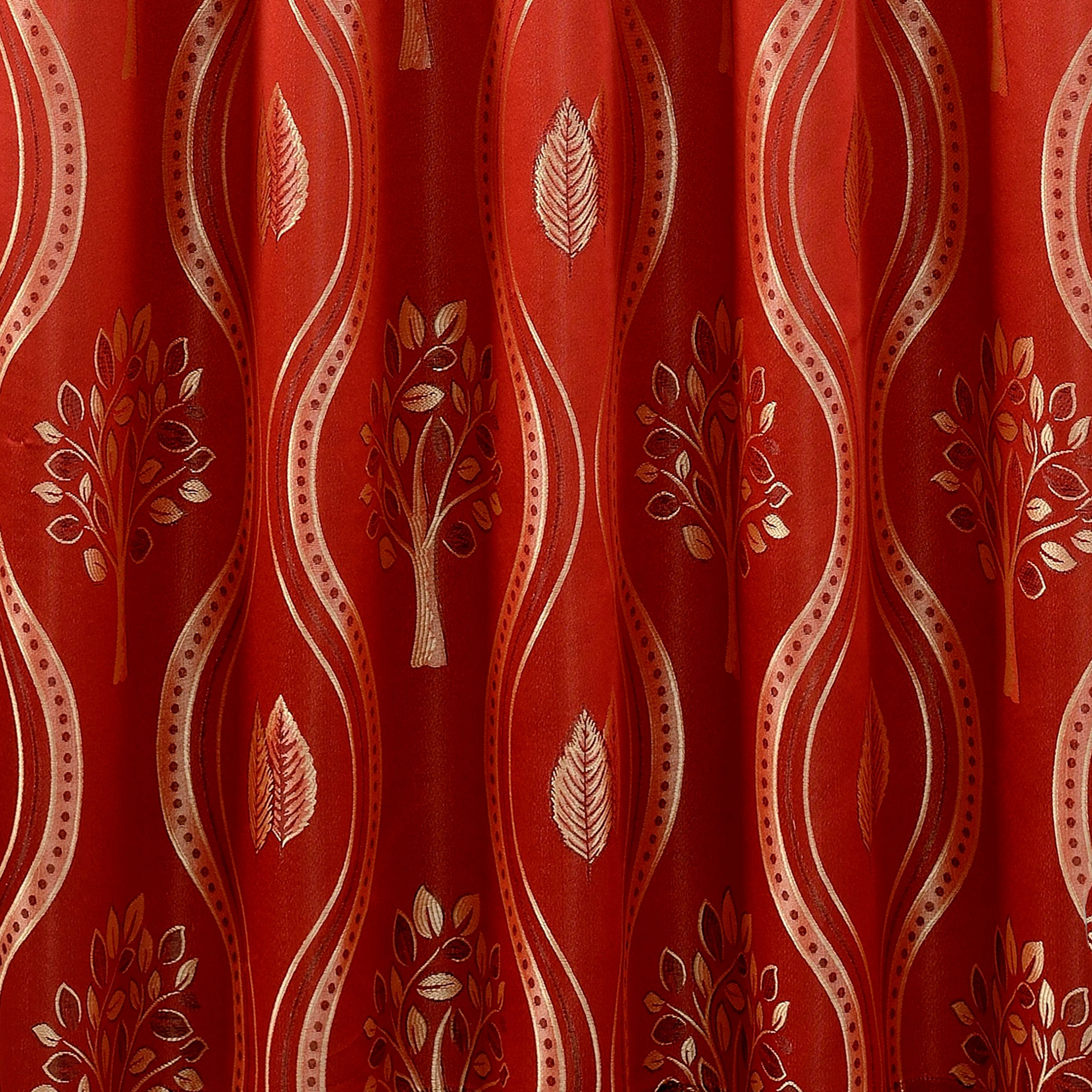 Set of 2 Aurora Curtain Panels- Attached Valance - Rod Pocket- 54" W x 84" L