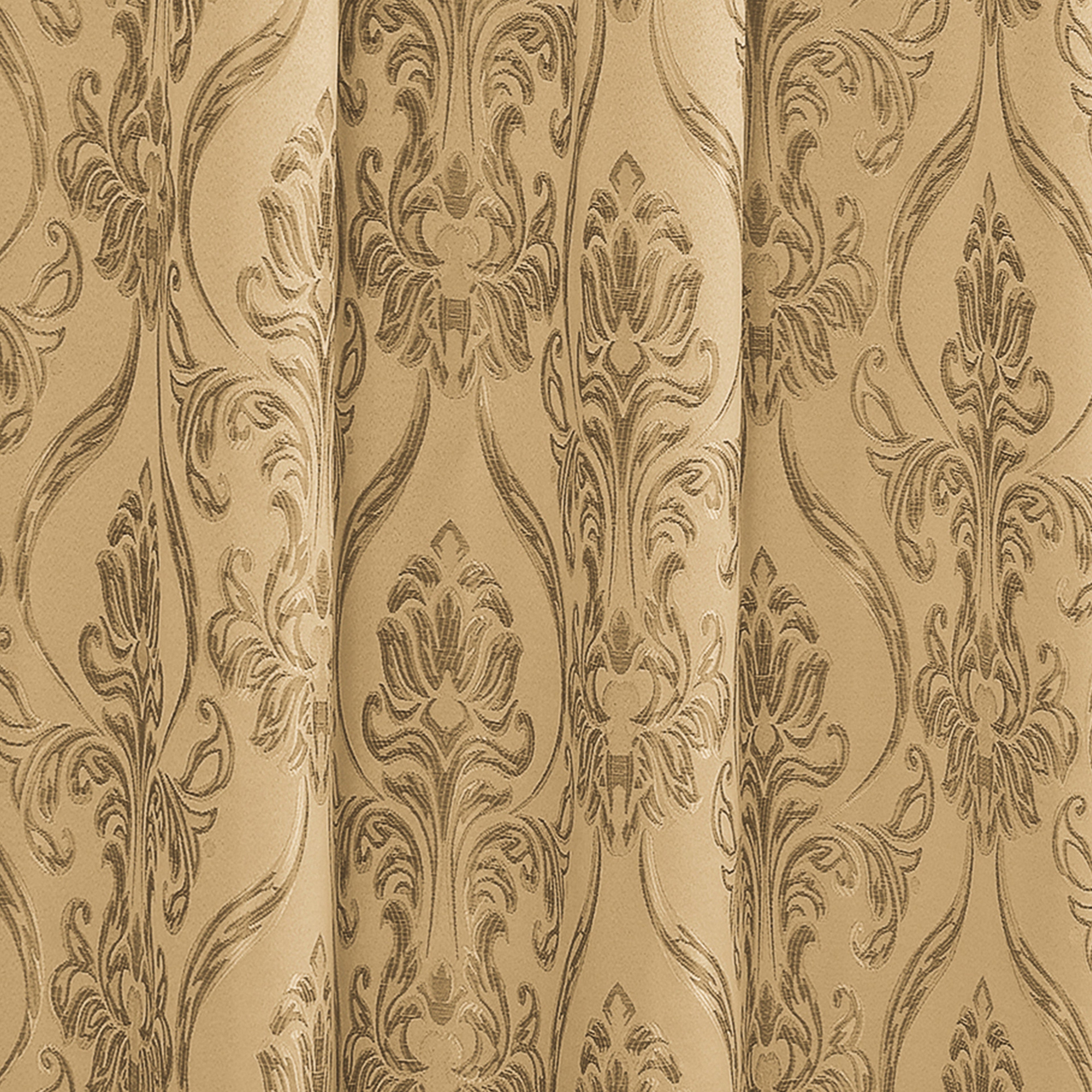 Set of 2 Penelope Jacquard Look Curtain Panels - 54" W x 84" L